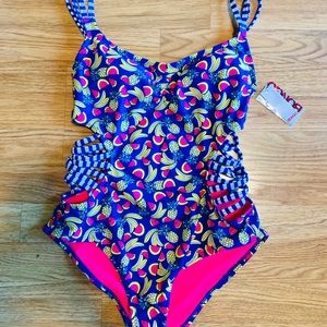 Sporty Palm Monokini🍉🍍🍌